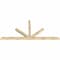 Ekena Millwork Saratoga Rough Sawn Timber Gable Bracket, Douglas Fir, 108"W x 49"H x 4"D x 4"F, 11/12 Pitch GBW108X49X0404SAR00RDF - alternate 2